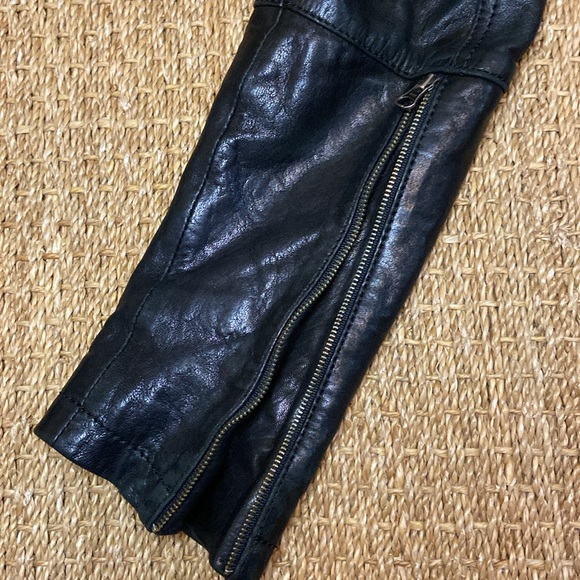 Danier Black Leather Jacket with Hood - Picture 7 of 10